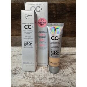 IT Cosmetics CC+ Cream Light 12ml | Travel‎ Size | Holiday Gift 🎁 Full-Coverage